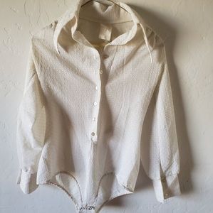 Vintage 70s Button Up Body Suit
